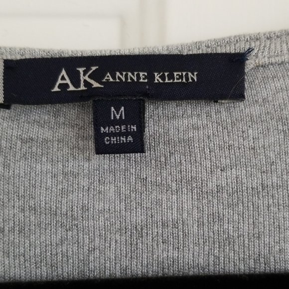 Anne Klein mini Light Weight Grey Dress Sz M - Picture 3 of 8